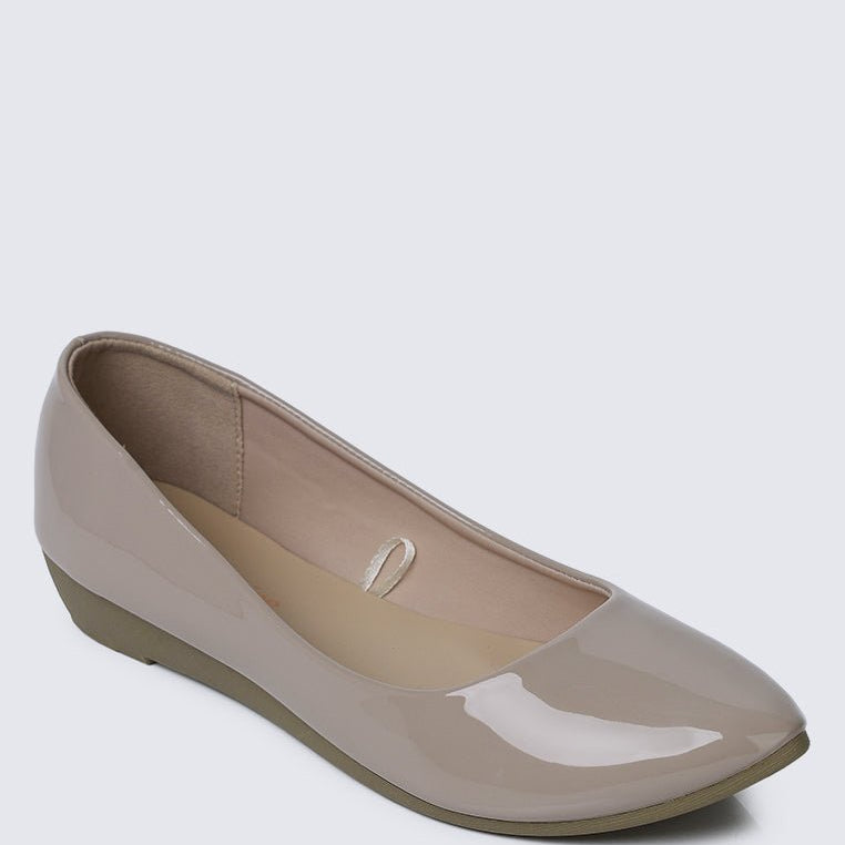 Lunna Comfy Ballerina In AlmondShoes - myballerine