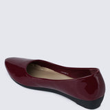 Lunna Comfy Ballerina In MaroonShoes - myballerine