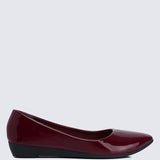 Lunna Comfy Ballerina In MaroonShoes - myballerine