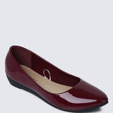 Lunna Comfy Ballerina In MaroonShoes - myballerine