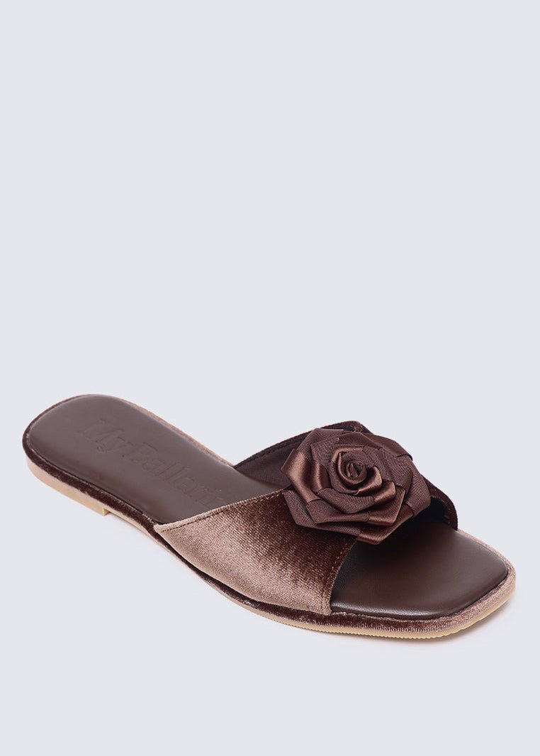 Lusina Comfy Sandals In EspressoHeels - myballerine