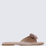 Lusina Comfy Sandals In NudeHeels - myballerine