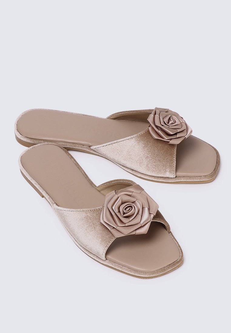 Lusina Comfy Sandals In NudeHeels - myballerine