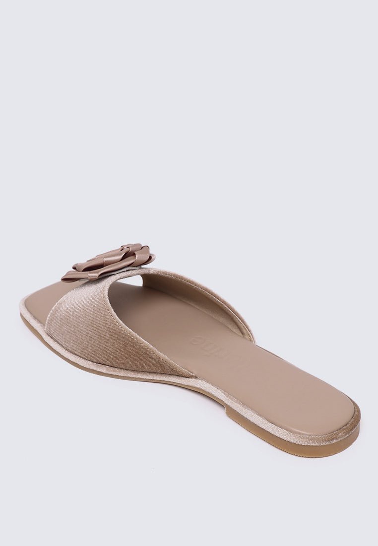 Lusina Comfy Sandals In NudeHeels - myballerine