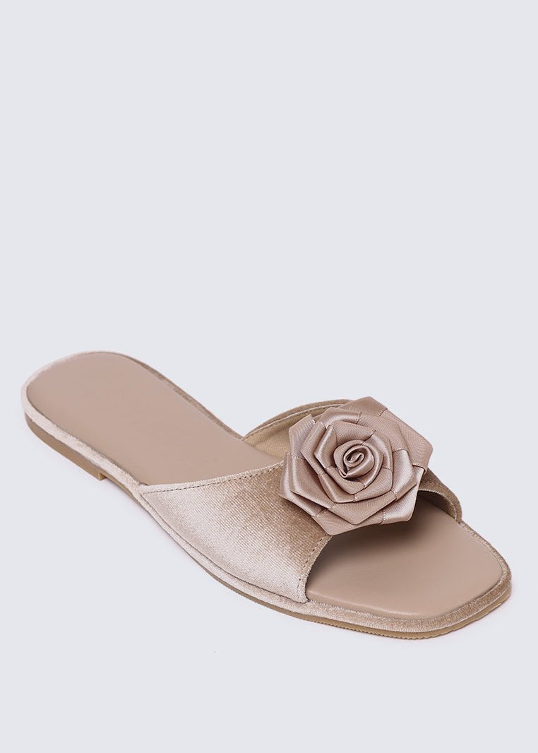 Lusina Comfy Sandals In NudeHeels - myballerine