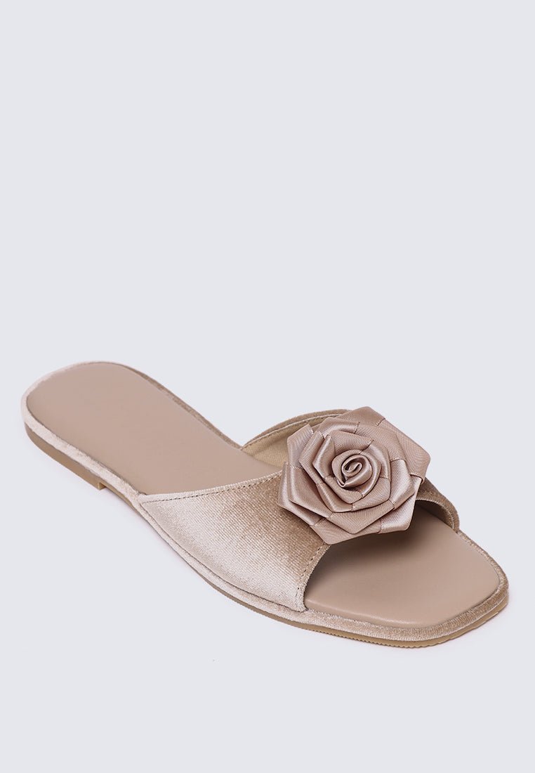 Lusina Comfy Sandals In NudeHeels - myballerine