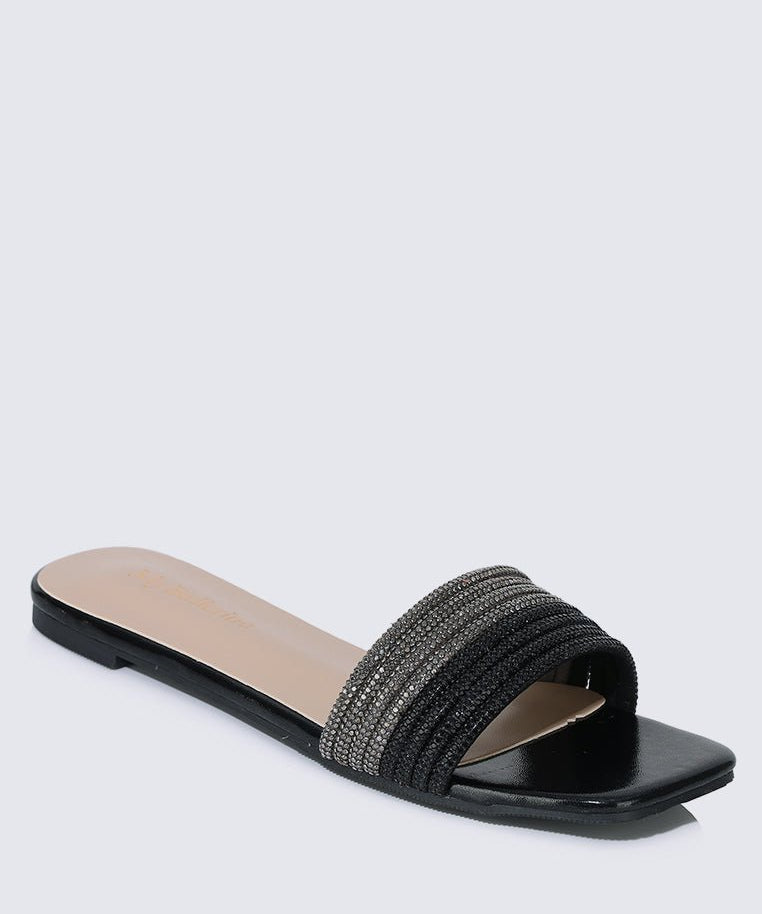 Luz Comfy Sandals In BlackShoes - myballerine