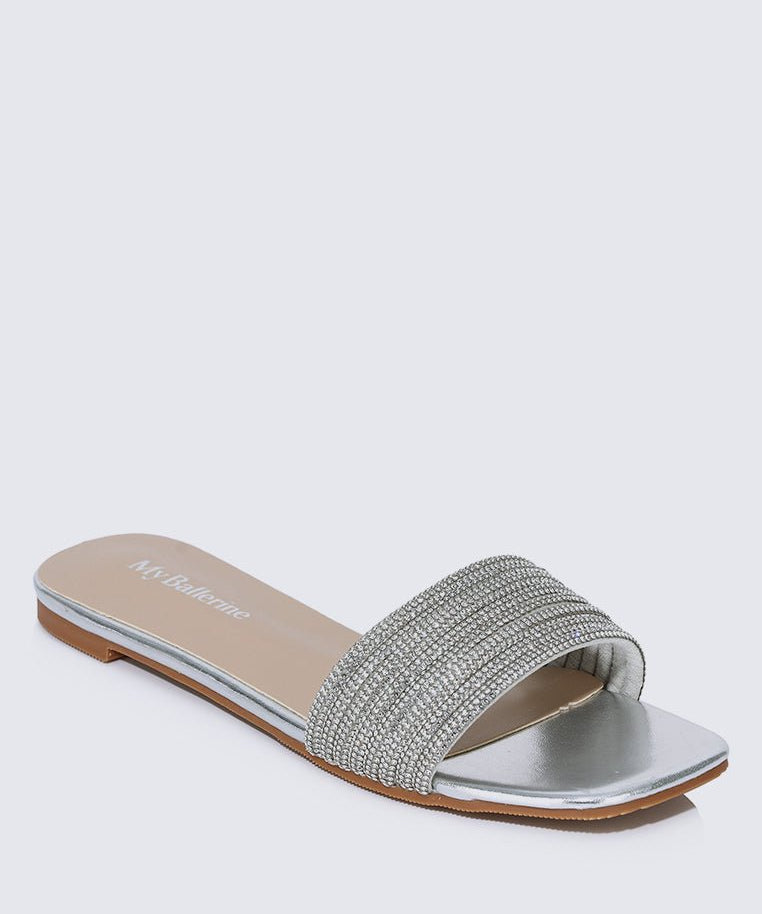 Luz Comfy Sandals In SilverShoes - myballerine