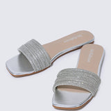 Luz Comfy Sandals In SilverShoes - myballerine