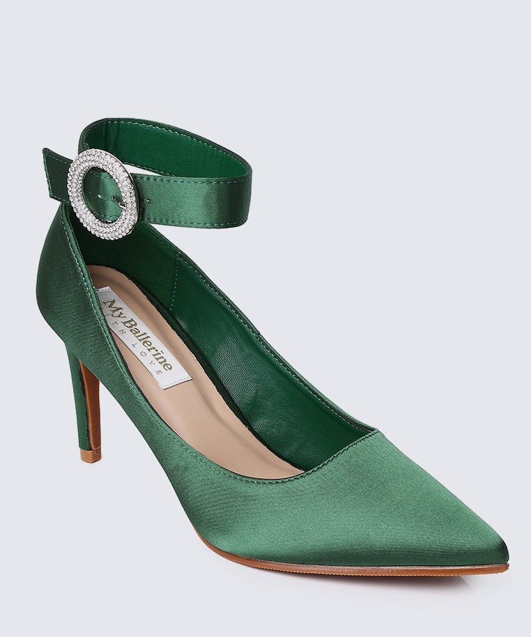 Lyla Comfy Pumps In GreenShoes - myballerine