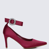 Lyla Comfy Pumps In MaroonShoes - myballerine