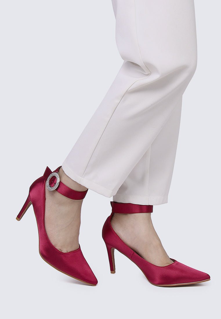 Lyla Comfy Pumps In MaroonShoes - myballerine