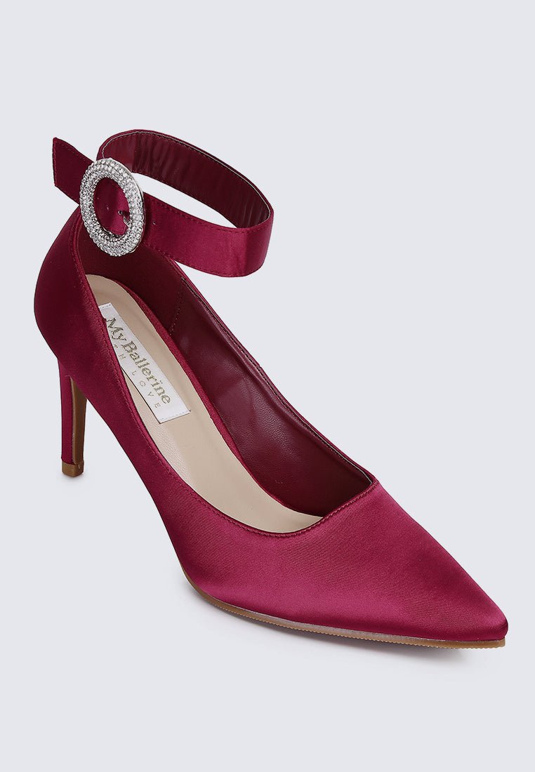 Lyla Comfy Pumps In MaroonShoes - myballerine