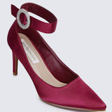 Lyla Comfy Pumps In MaroonShoes - myballerine