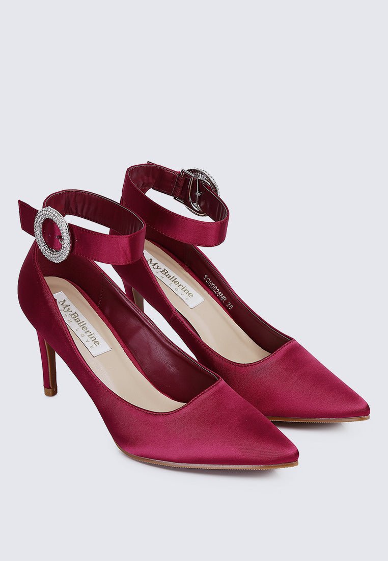 Lyla Comfy Pumps In MaroonShoes - myballerine