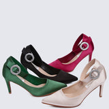 Lyla Comfy Pumps In MaroonShoes - myballerine