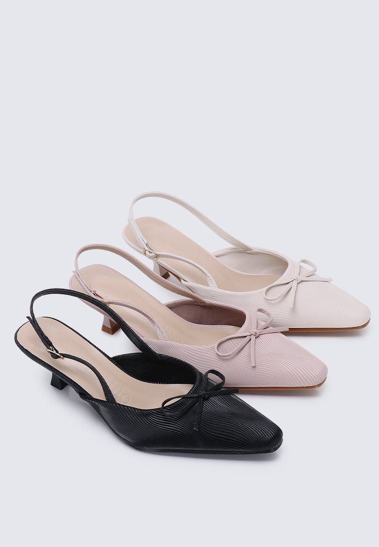 Lynn Comfy Heels In BeigeHeels - myballerine