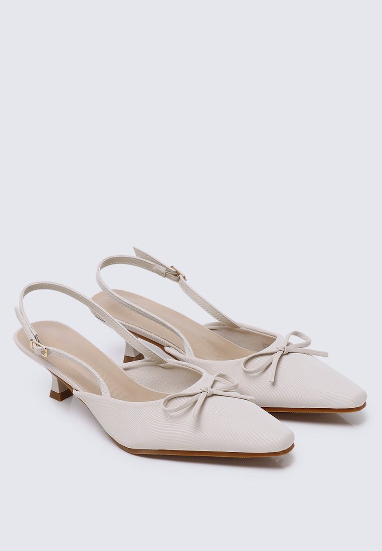 Lynn Comfy Heels In BeigeHeels - myballerine