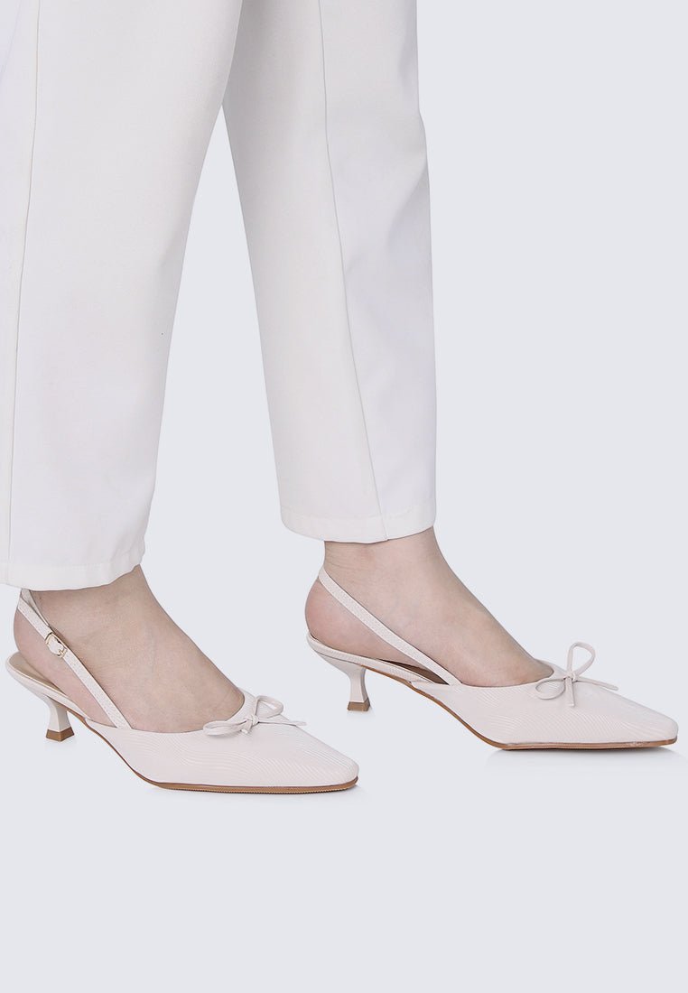 Lynn Comfy Heels In BeigeHeels - myballerine