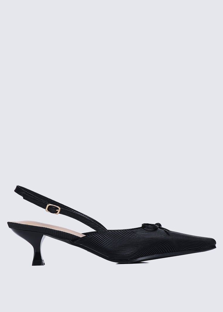 Lynn Comfy Heels In BlackShoes - myballerine