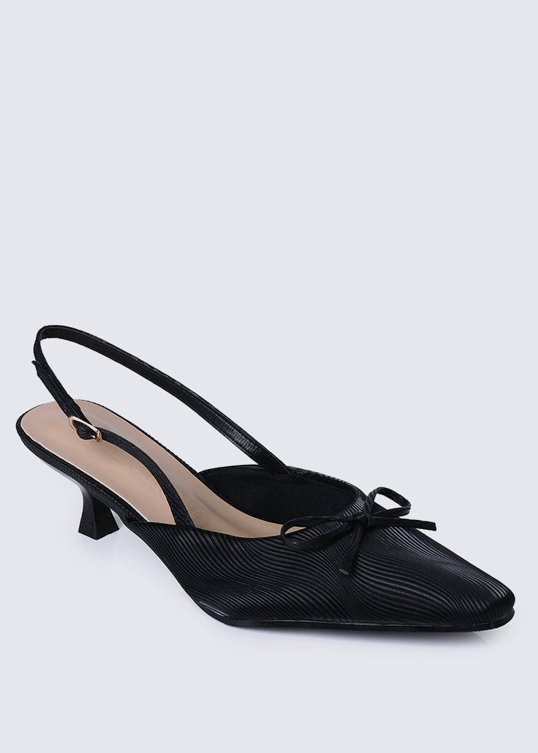 Lynn Comfy Heels In BlackShoes - myballerine