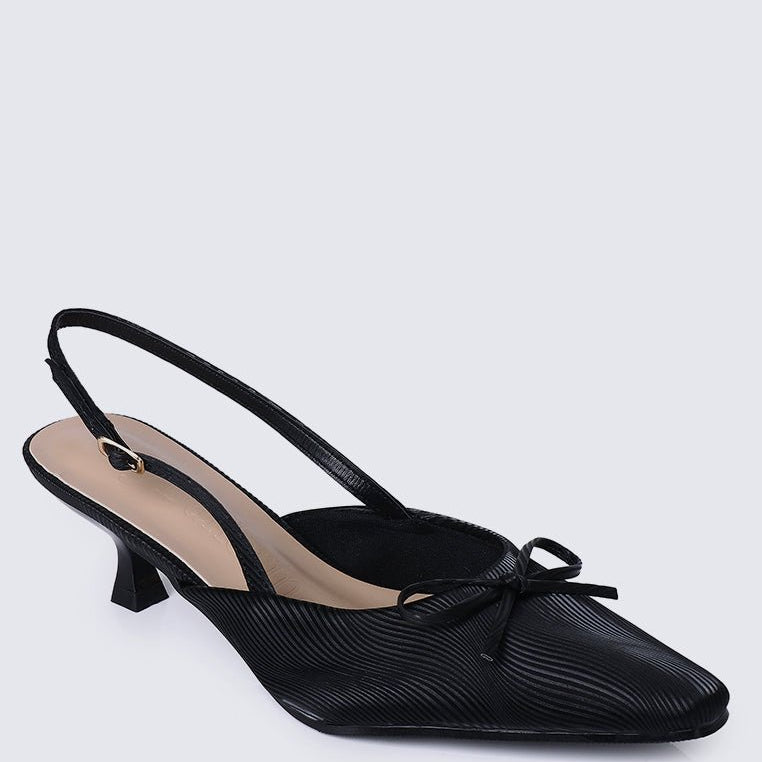 Lynn Comfy Heels In BlackShoes - myballerine
