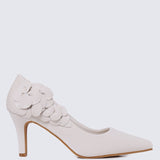 Madeleine Comfy Heels In BeigeHeels - myballerine