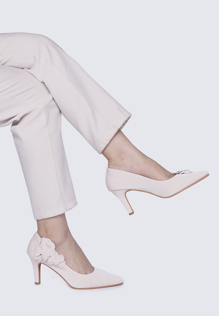 Madeleine Comfy Heels In BeigeHeels - myballerine