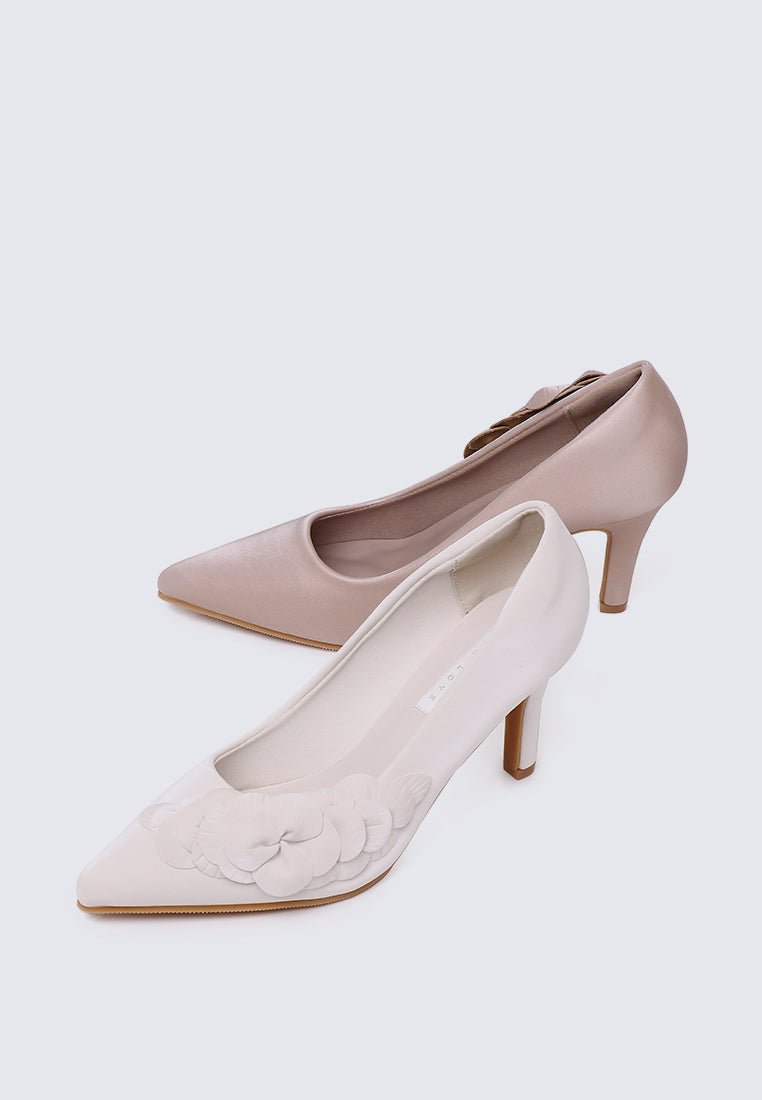 Madeleine Comfy Heels In Nude PinkHeels - myballerine