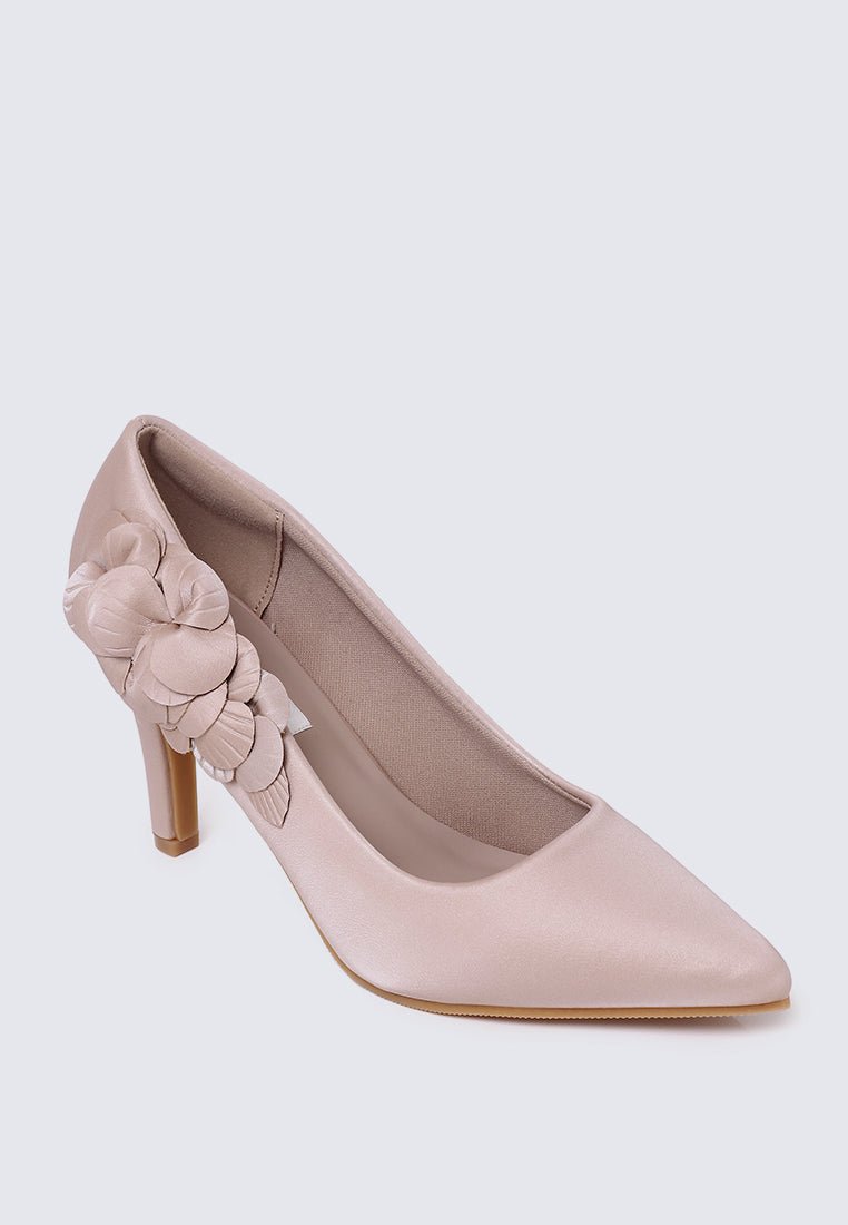 Madeleine Comfy Heels In Nude PinkHeels - myballerine