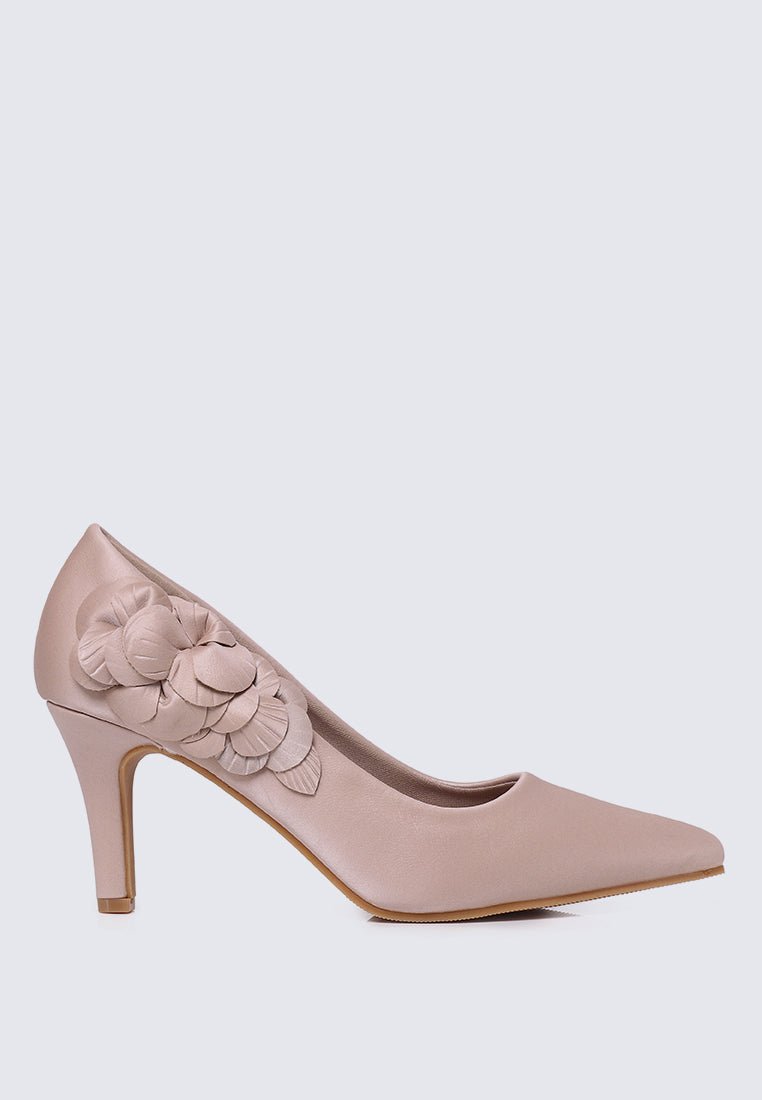 Madeleine Comfy Heels In Nude PinkHeels - myballerine