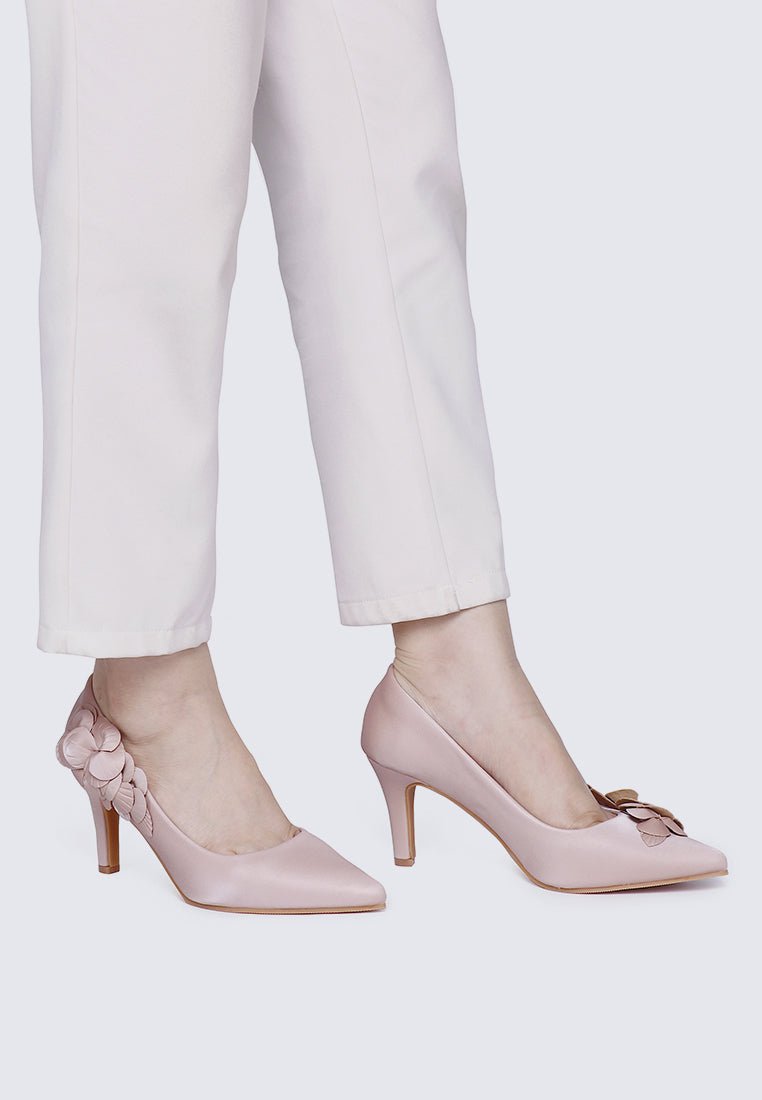 Madeleine Comfy Heels In Nude PinkHeels - myballerine