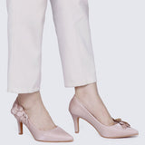 Madeleine Comfy Heels In Nude PinkHeels - myballerine