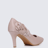 Madeleine Comfy Heels In Nude PinkHeels - myballerine