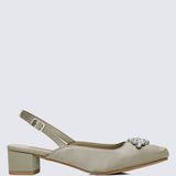 Maeve Comfy Heels In Taupe - myballerine
