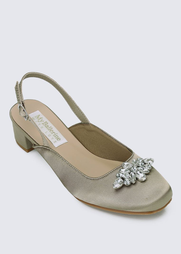 Maeve Comfy Heels In Taupe - myballerine