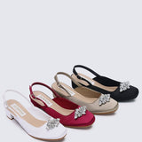 Maeve Comfy Heels In Taupe - myballerine