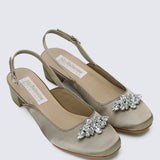 Maeve Comfy Heels In Taupe - myballerine