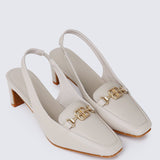 Maia Comfy Heels BeigeShoes - myballerine