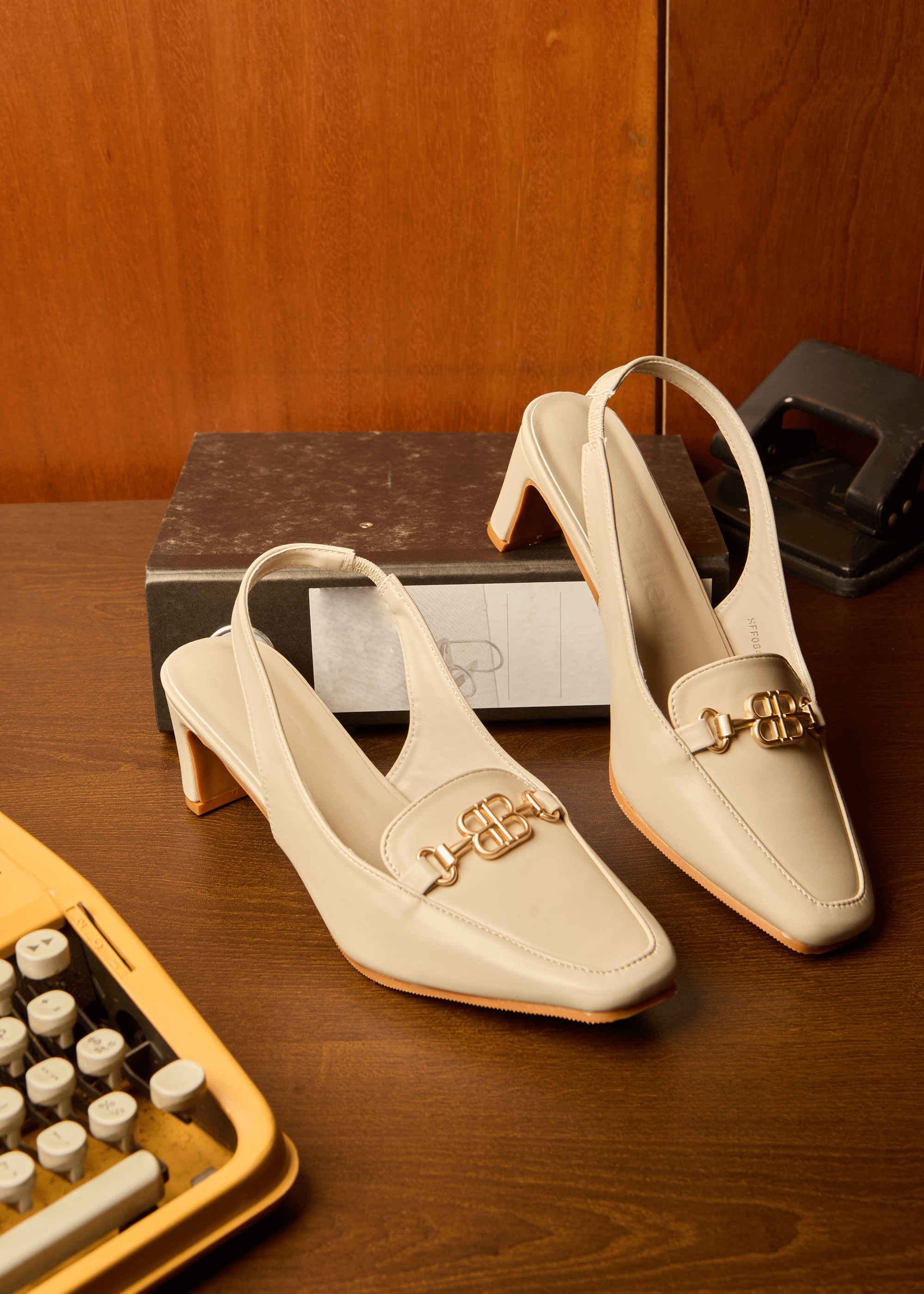 Maia Comfy Heels BeigeShoes - myballerine