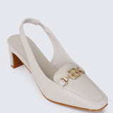 Maia Comfy Heels BeigeShoes - myballerine