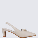 Maia Comfy Heels BeigeShoes - myballerine