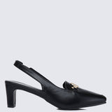 Maia Comfy Heels BlackShoes - myballerine