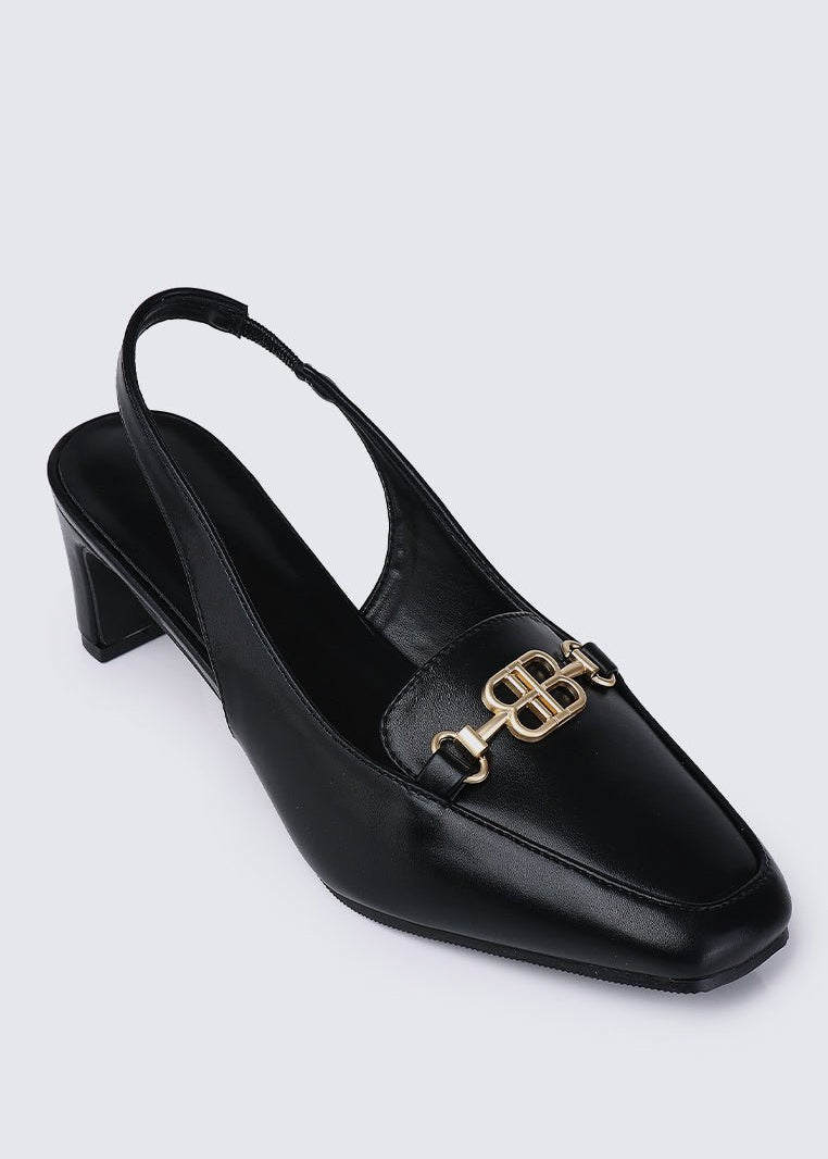 Maia Comfy Heels BlackShoes - myballerine