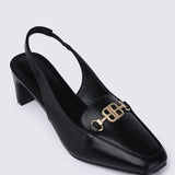 Maia Comfy Heels BlackShoes - myballerine