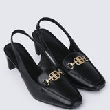 Maia Comfy Heels BlackShoes - myballerine
