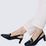 Maia Comfy Heels BlackShoes - myballerine