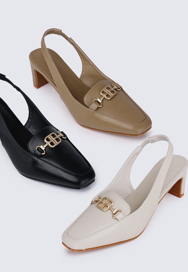 Maia Comfy Heels TaupeShoes - myballerine