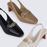 Maia Comfy Heels TaupeShoes - myballerine