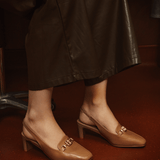 Maia Comfy Heels TaupeShoes - myballerine